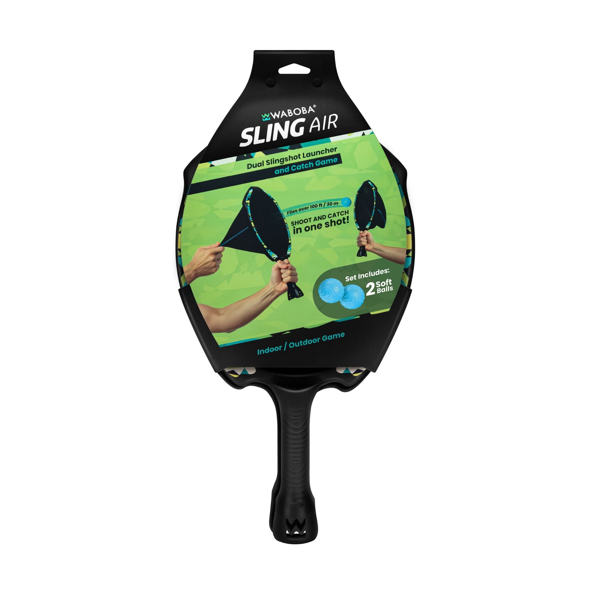 Waboba Slingair sporting goods ball designed for outdoor fun, featuring bright colors and lightweight, buoyant material.