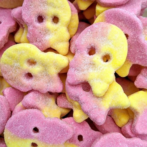 BUBS Sour Raspberry & Lemon Foam Skulls Bag (Ve)