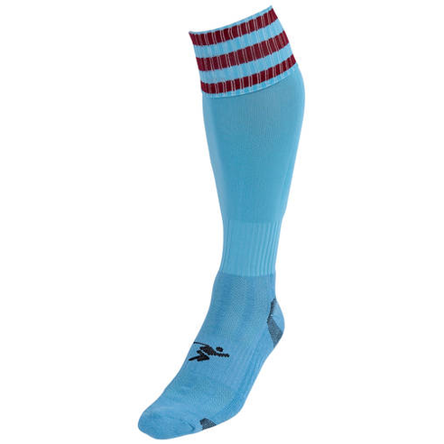 Adult Precision 3 Stripe Pro Football Socks with athletic design and bold stripe pattern, ideal for sports and active wear.