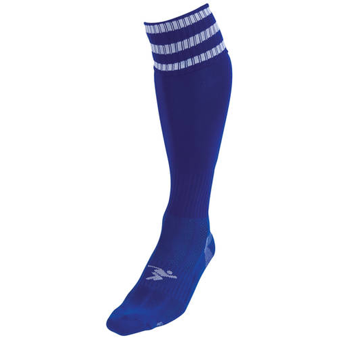 Adult Precision 3 Stripe Pro Football Socks with athletic design, featuring three stripes for sporty style and comfort.