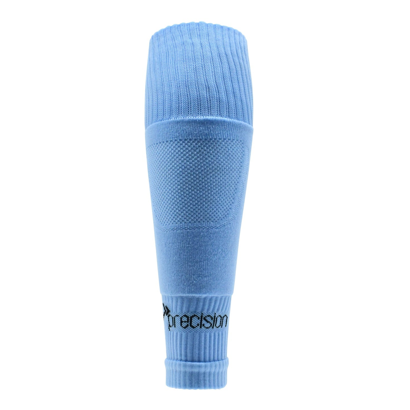 Precision Pro footless compression sleeve socks designed for sports, showing sleek, black, elastic fabric for support and performance.