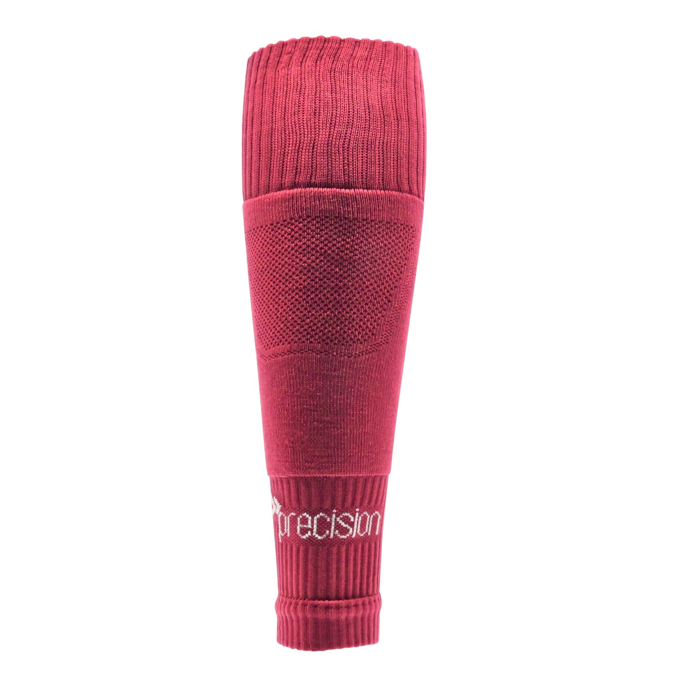 Junior Precision Pro footless compression sleeve socks for sports, shown in black with snug fit and breathable material.