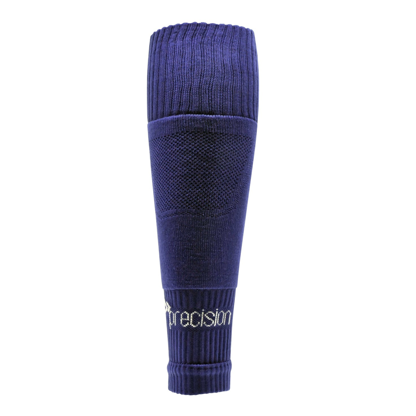 Junior Precision Pro footless compression sleeve socks shown on a young athlete's legs, designed for sports performance and support.