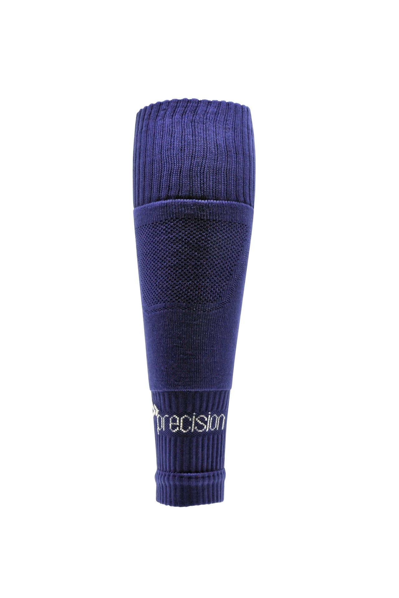 Precision Pro footless compression sleeve socks for juniors, designed for sports and athletic support, shown in black and white.