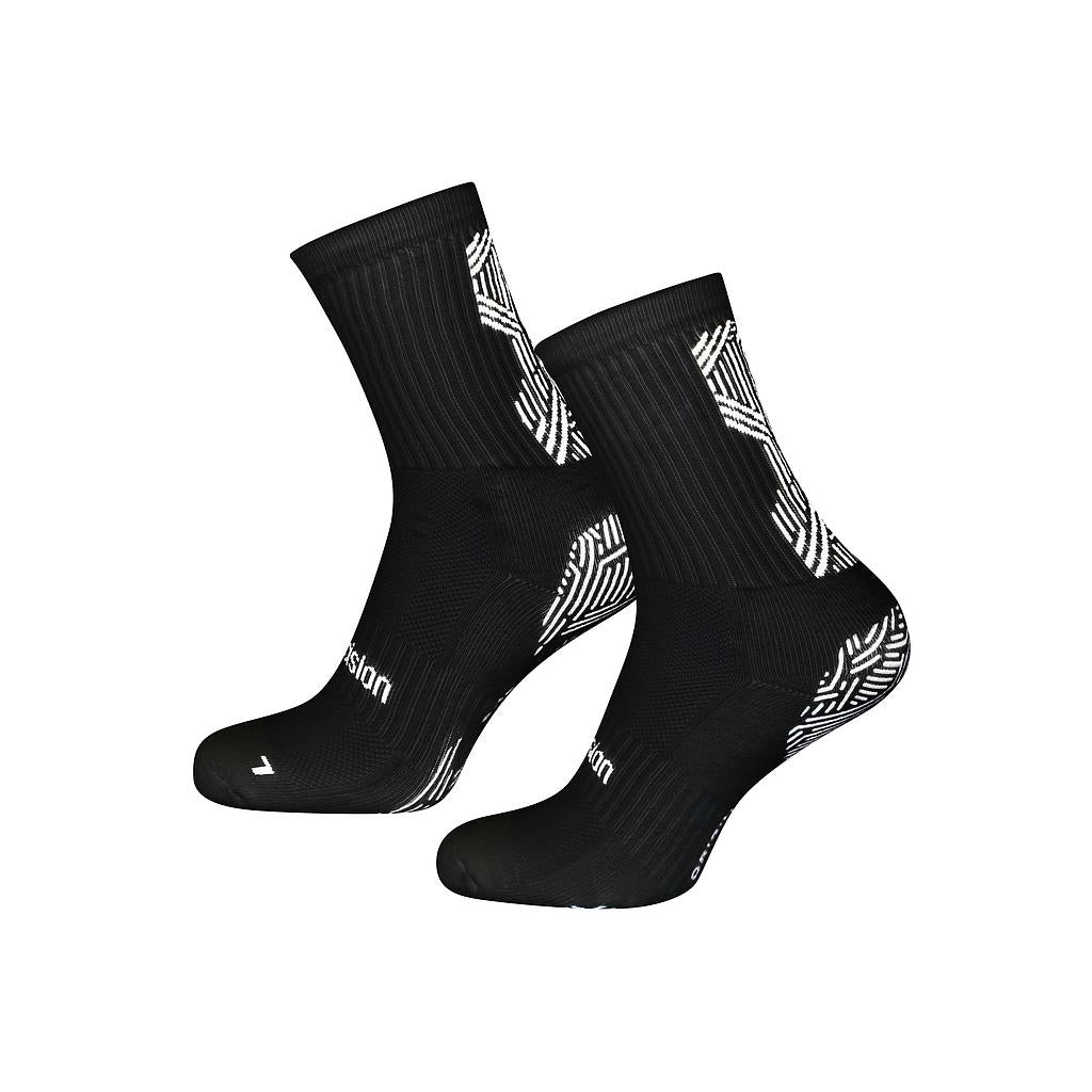 Precision Origin.0 Grip Socks for adults, sporting goods with non-slip grip soles, designed for athletic performance and comfort.