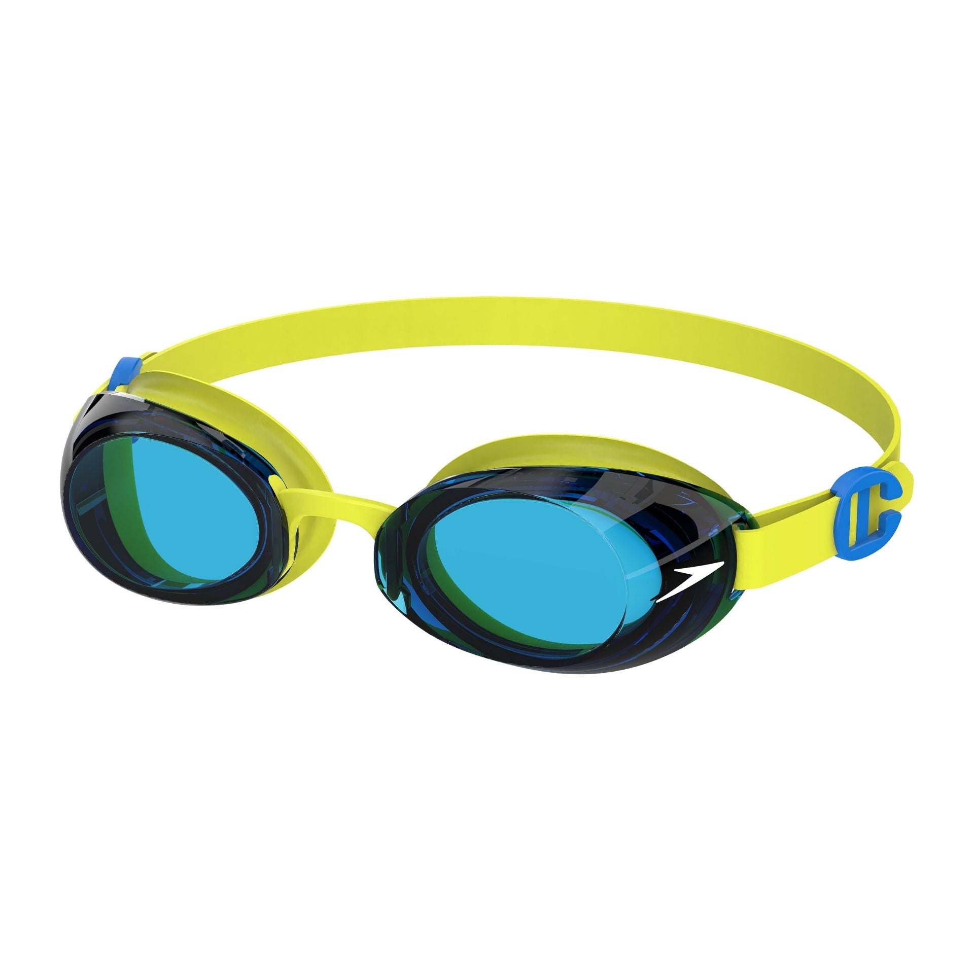 Speedo Jet 2.0 Junior Goggles for swimming, featuring adjustable strap and clear lenses for kids' swimming activities.