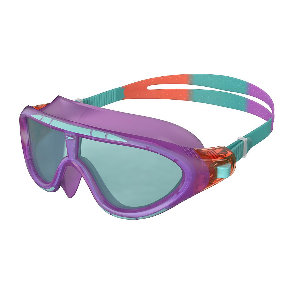 Speedo Biofuse Rift Junior swim mask goggles with comfortable silicone seals and adjustable straps for kids' swimming.