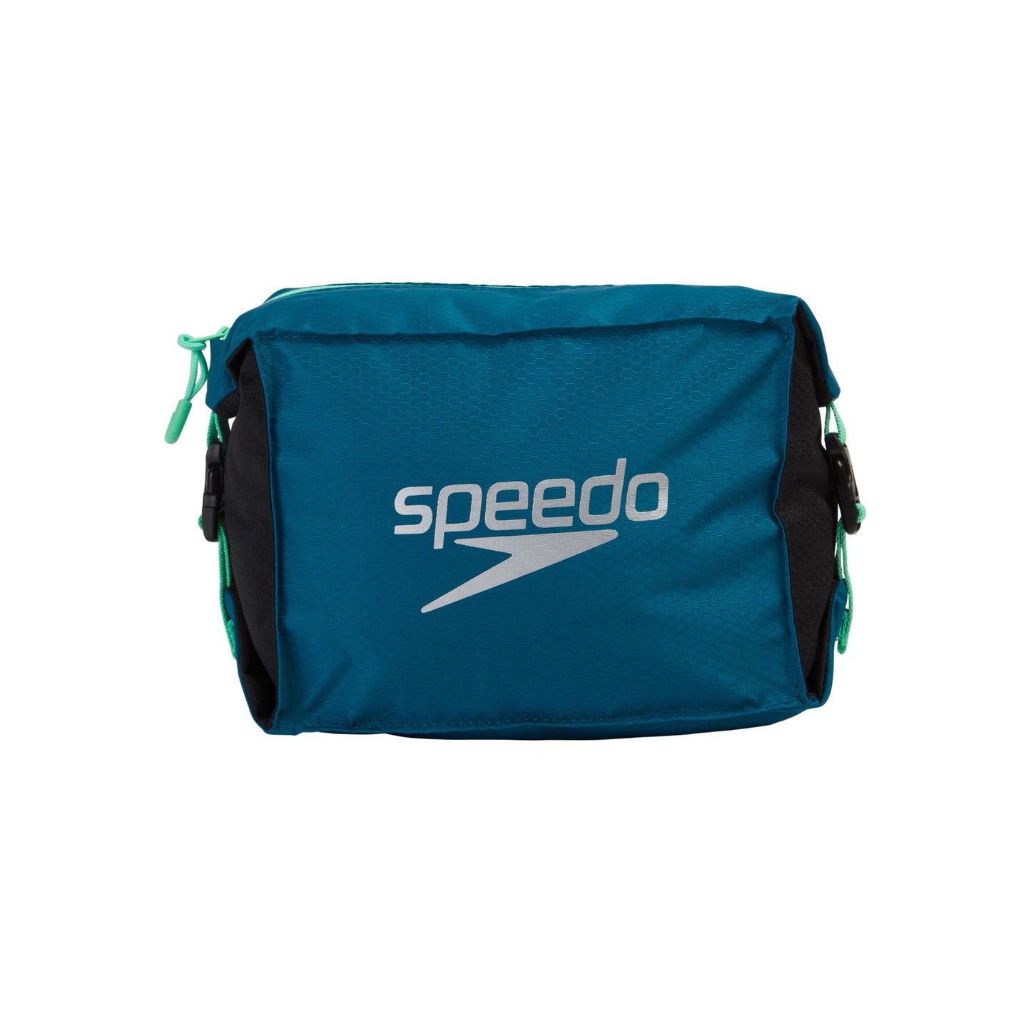Speedo pool side bag for sporting goods, featuring multiple compartments and durable fabric for swimming accessories storage.