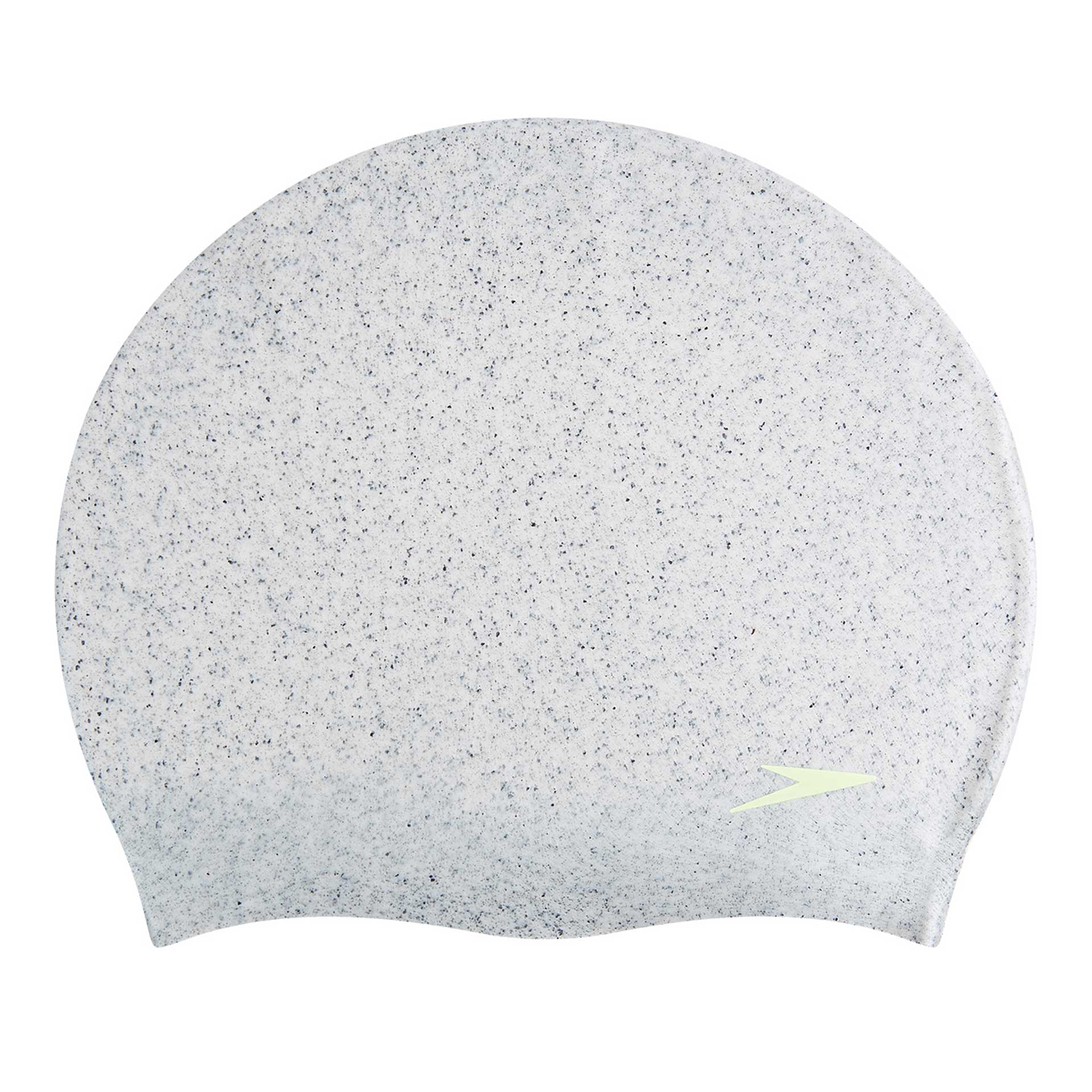 Speedo recycled silicone swim cap for competitive swimming, featuring a smooth, snug fit for water sports.