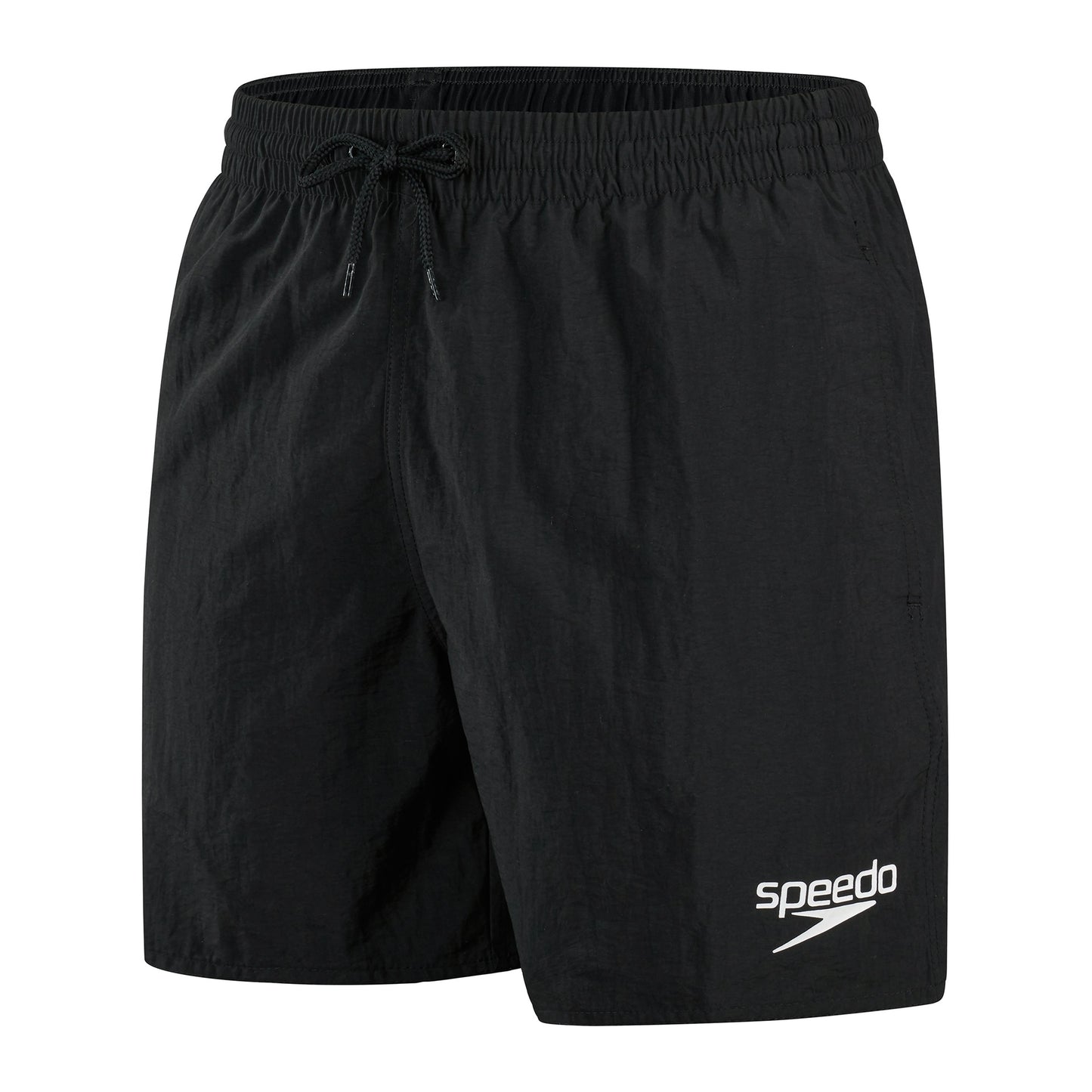 Speedo Essential 13-inch watershorts for teens, sporting goods, featuring lightweight fabric and adjustable waistband, in navy color.