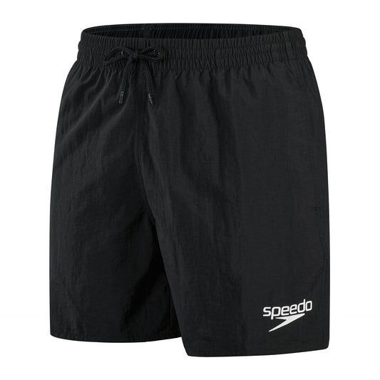 Speedo Essential 13-inch watershorts for teens, sporting goods, featuring lightweight fabric and adjustable waistband, in navy color.