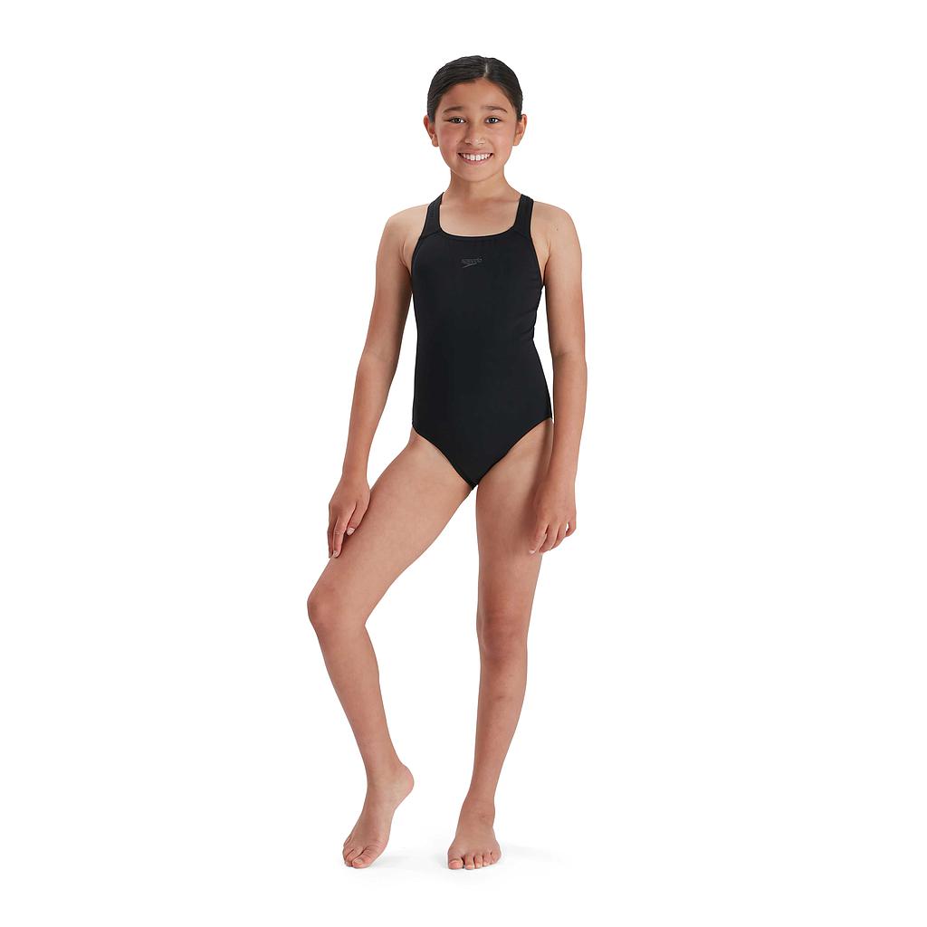 Speedo ECO Endurance+ Medalist teen swimsuit with sleek, blue design and supportive fit, ideal for competitive swimming.