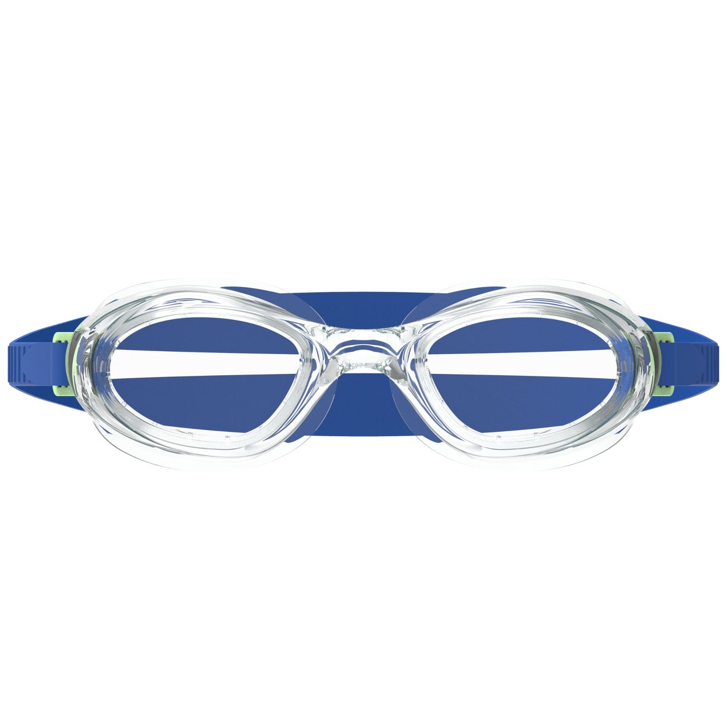 Speedo Futura Hydrospex Junior goggles with clear lenses and blue strap for kids' swimming activities.