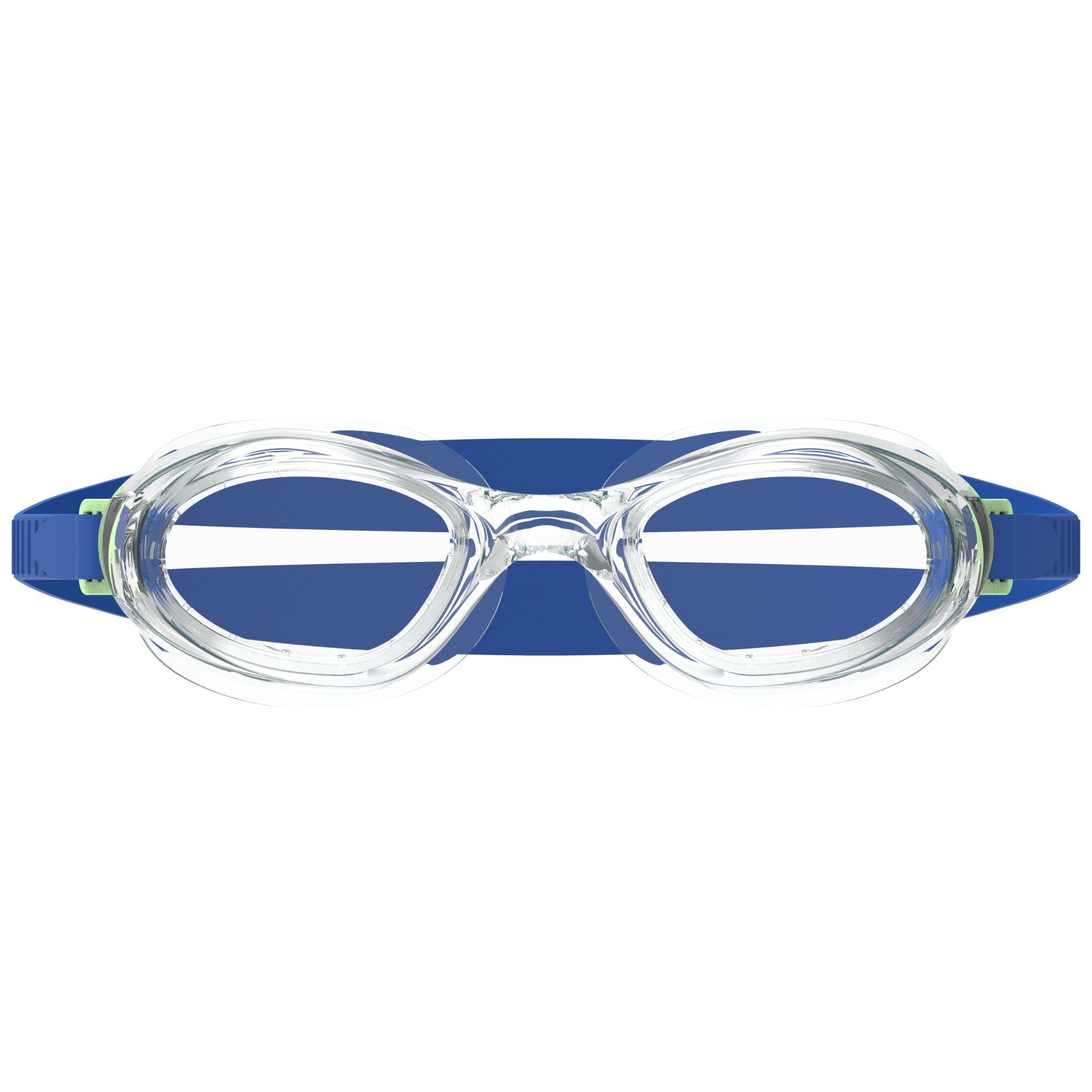 Speedo Futura Hydrospex Junior goggles with clear lenses and blue strap for kids' swimming activities.