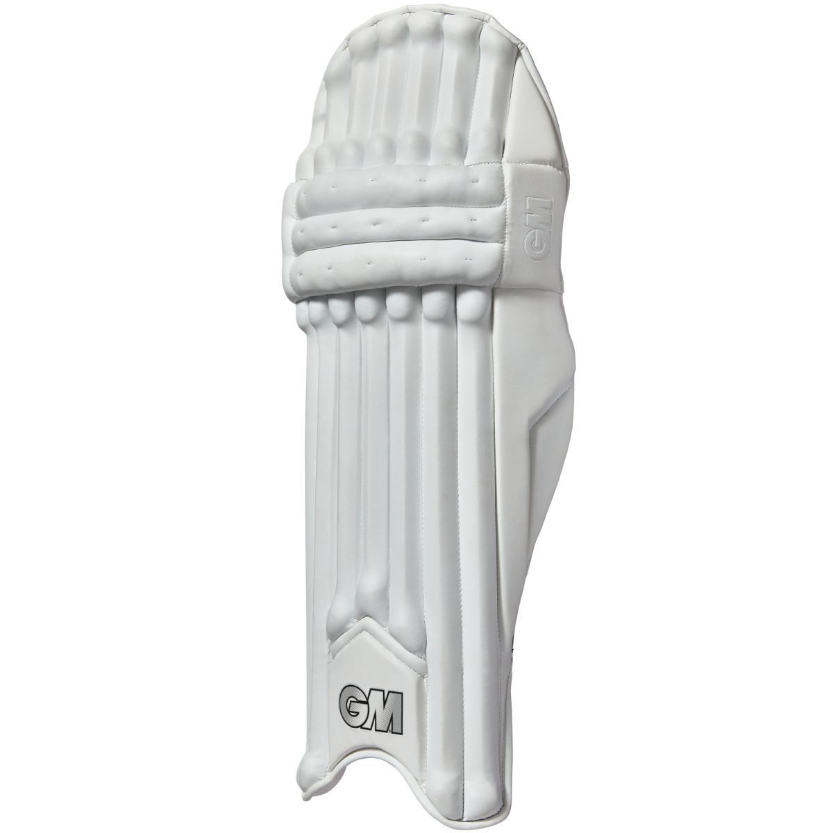 Gunn & Moore GM Cricket 808 batting pads with padded front and adjustable straps for cricket protective gear.