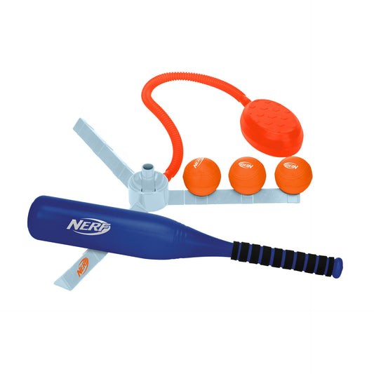 Nerf Airtee Baseball Set with bat and balls for outdoor sports, designed for kids and beginner players.