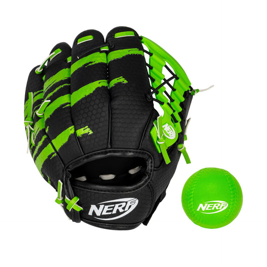 Nerf baseball glove and ball set for kids, sporting goods kit with soft, lightweight gloves and ball for outdoor play