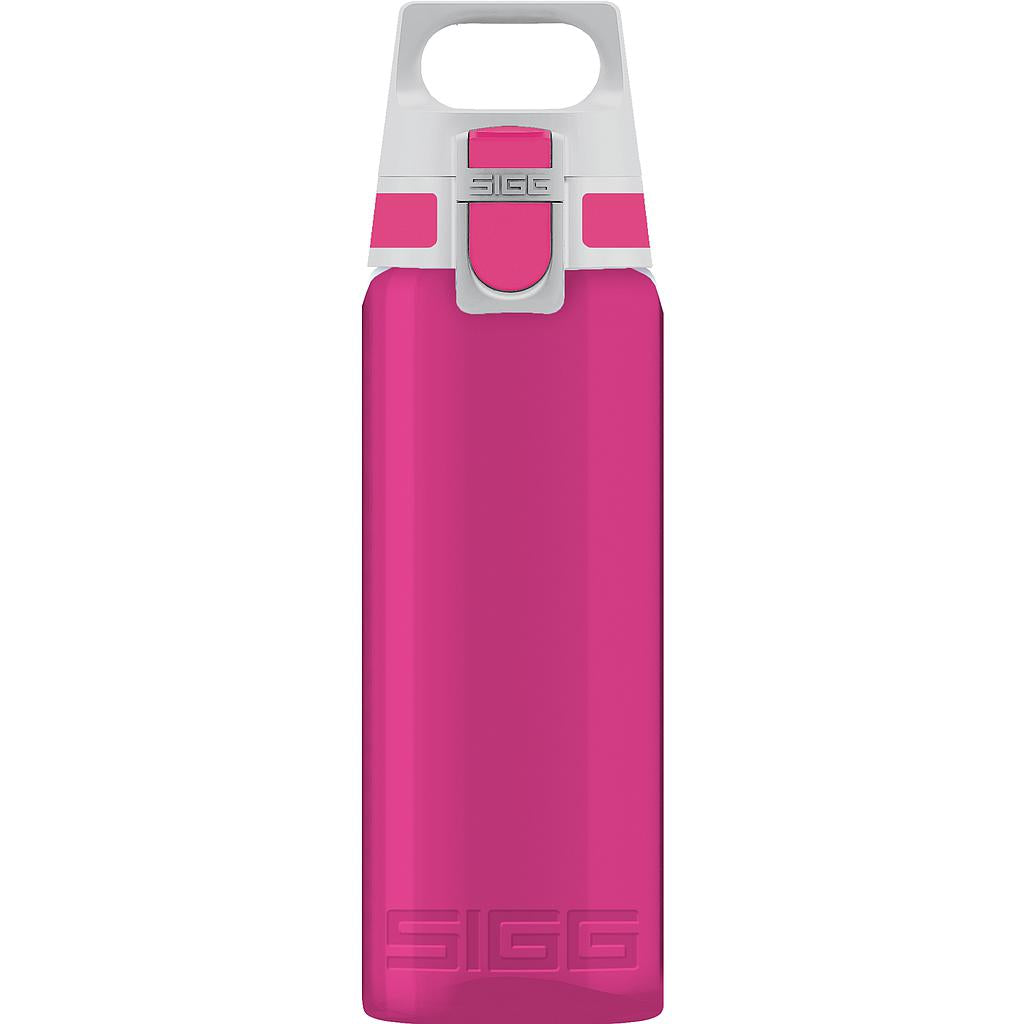 Colorful SIGG Total Color water bottle for sports, with a sleek design and durable construction for active use.