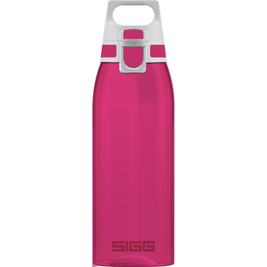 Colorful SIGG Total Color water bottle for sports, featuring a sleek design and durable build for active use.