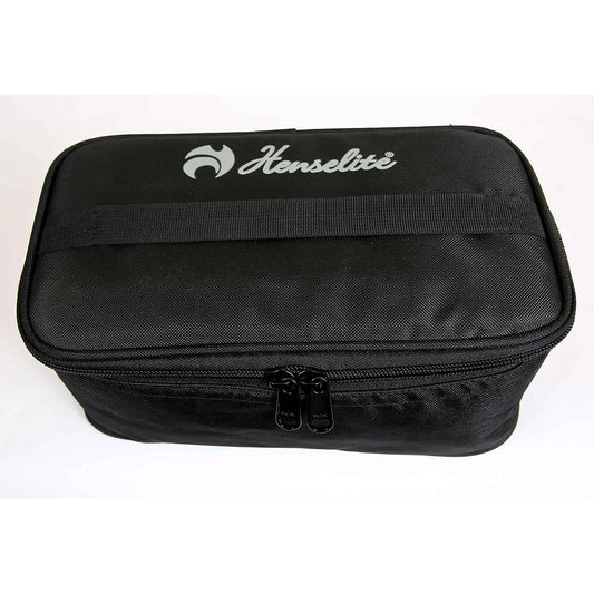 Henselite Two Bowl Bag for lawn bowls, black sporting goods bag with compartments for bowls and accessories