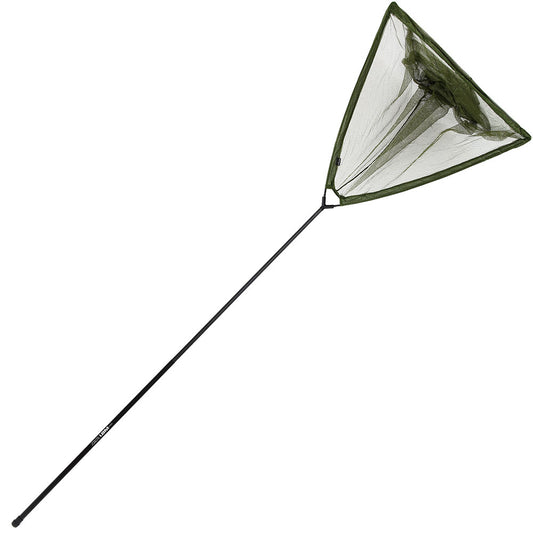 Angling Pursuits 42-inch triangular fishing net with 2m telescopic handle, ideal for sporting and fishing activities.