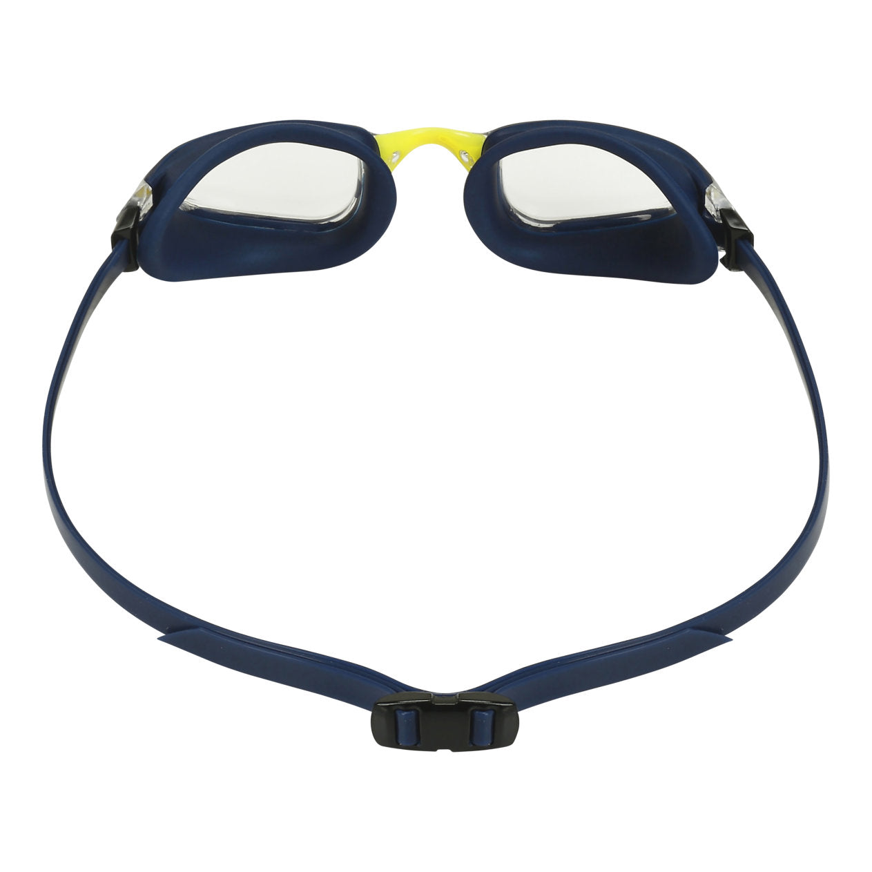 Aquasphere Fastlane swimming goggles with clear lenses and black strap, designed for comfortable underwater vision.