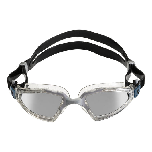 Aquasphere Kayenne Pro Swimming Goggles with wide lenses and adjustable straps, designed for comfort and clear vision in the water.