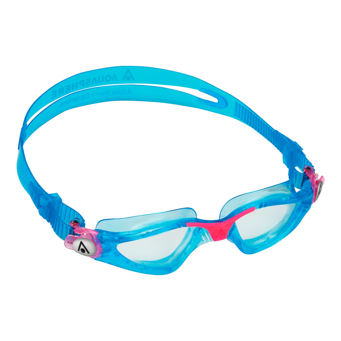 Aquasphere Kayenne Junior swimming goggles with clear lenses and adjustable strap for children.