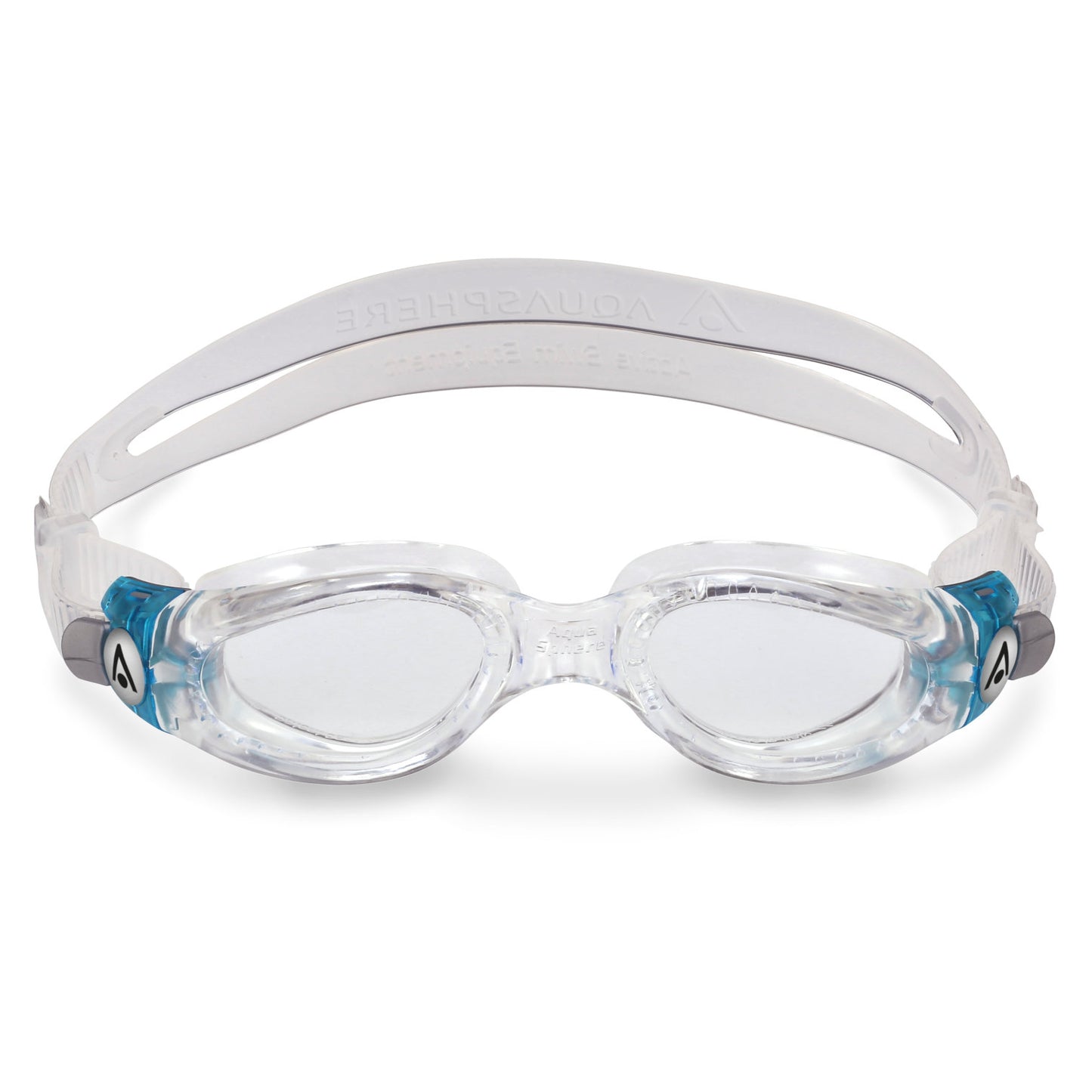 Aquasphere Kaiman Small Swimming Goggles with clear lenses and adjustable strap, designed for comfortable swim performance.
