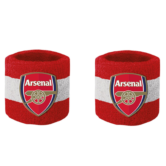 Pair of cotton wristbands from Team Merchandise, sporting goods accessory for sports and fitness activities.
