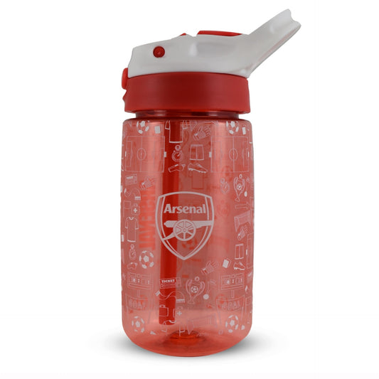 Team Merchandise 480ml kids water bottle with colorful sports-themed design, durable plastic, and secure lid for active children.