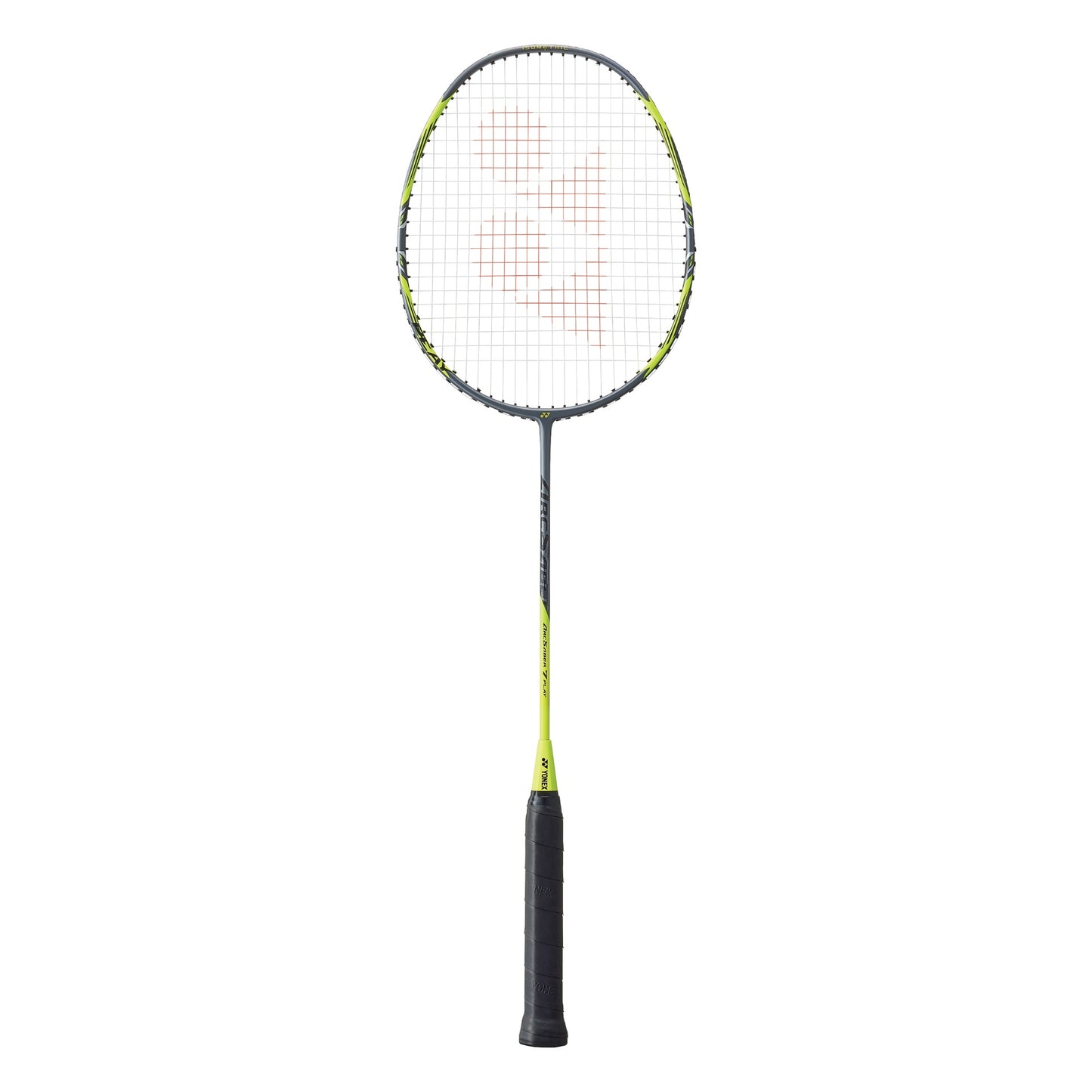 Yonex Arcsaber 7 Play badminton racquet with a sleek frame and grip, designed for competitive badminton players.