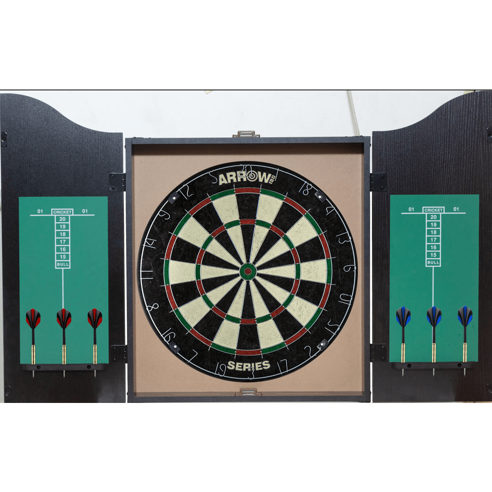 Arrow180 Bristle Dartboard Cabinet Set