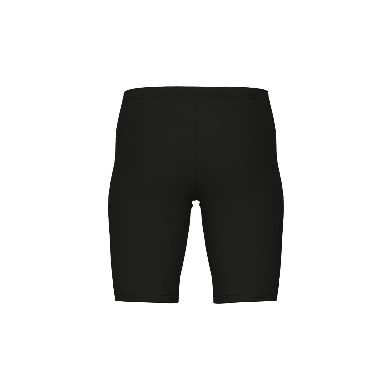 Junior Arena solid swim jammer, black and blue, made for swimming, shown on a mannequin.