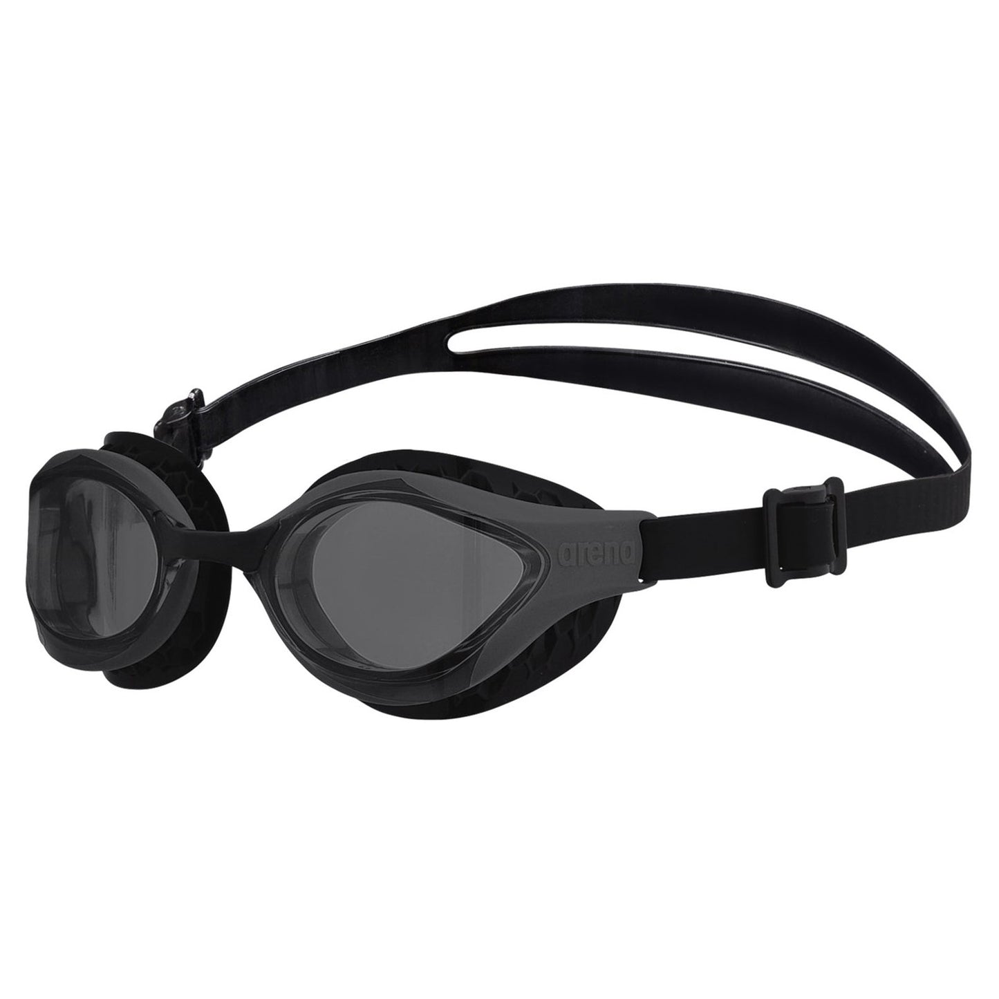 Arena Air Bold Swipe swimming goggles with clear lenses and adjustable straps for comfortable, secure fit during swimming.