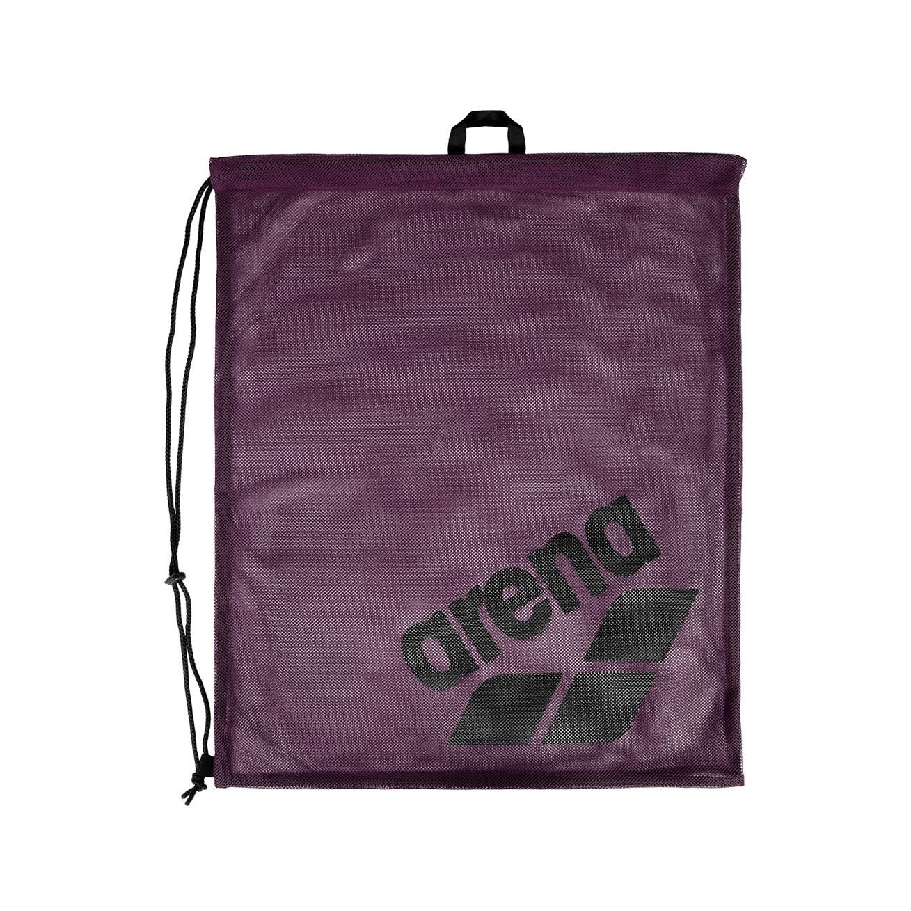 Arena Swim Go mesh bag for swimming gear, featuring breathable mesh and sturdy handles for easy carrying.