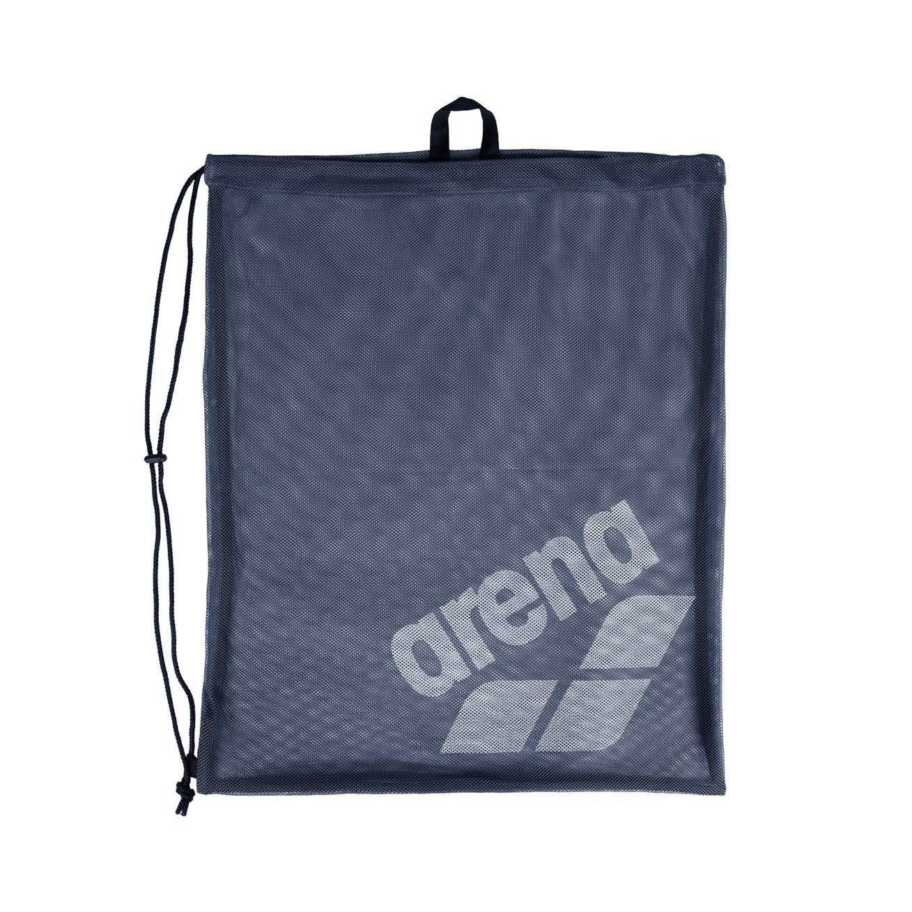 Arena Swim Go Mesh Bag for swimming, shown with adjustable straps and breathable mesh material for easy water drainage.