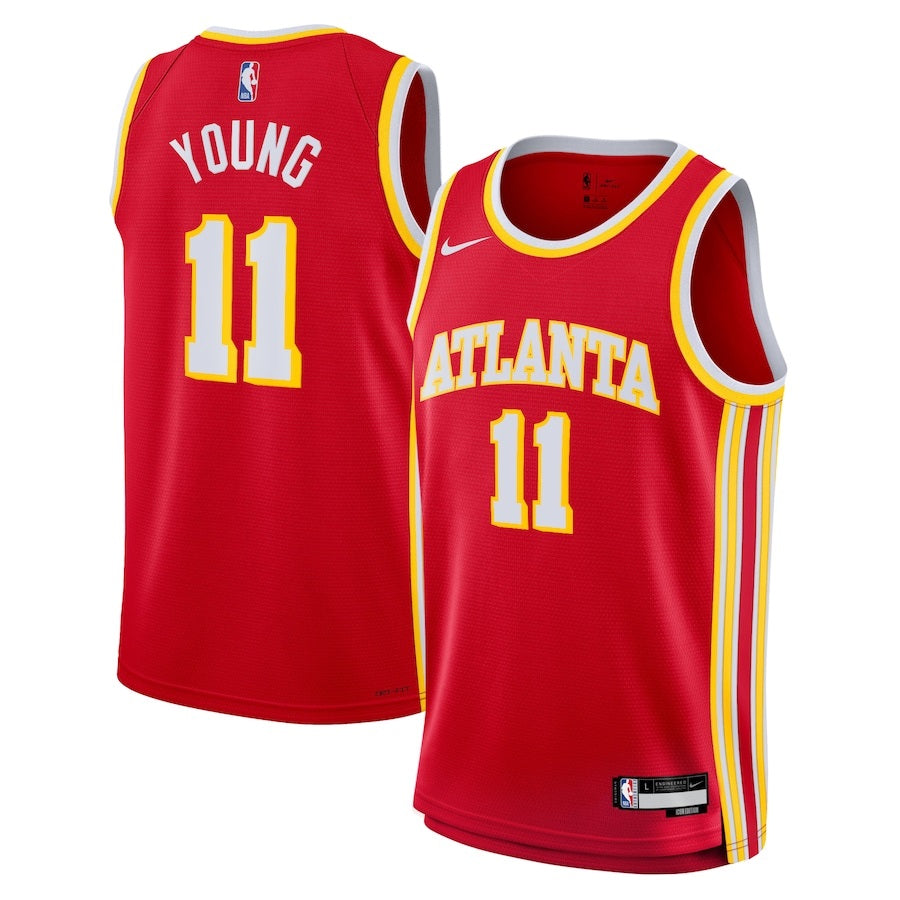 NBA Youth Atlanta Hawks Trae Young 11 Nike Swingman Jersey Statement Edition - Red