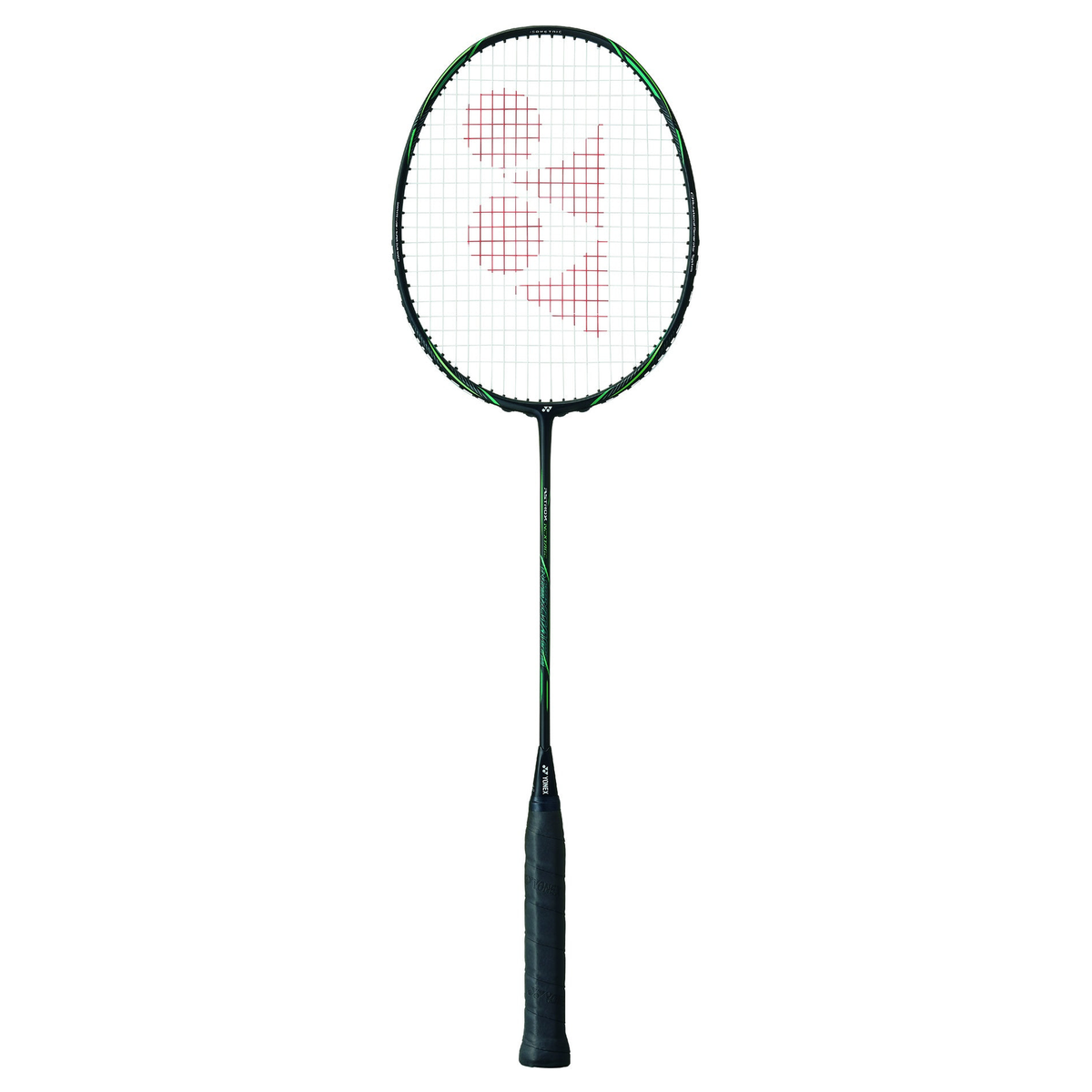Yonex Astrox Nextage badminton racquet with lightweight frame and red and black design, suitable for aggressive play.