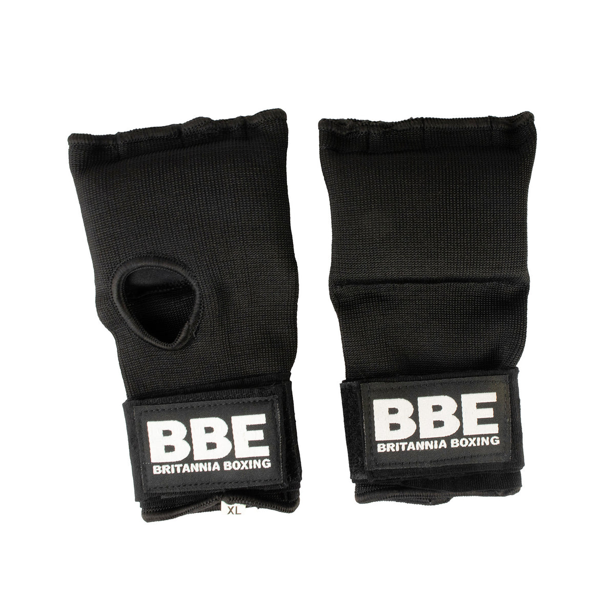 BBE Boxing padded inner glove for boxing training, showing black and red padded interior with branding details.