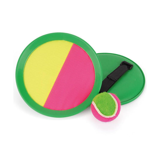 Toyrific Catch Pad and Ball Set for kids, sporting goods with colorful paddles and balls for outdoor play and fun.