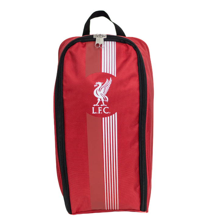 Foco Manchester United FC ultra boot bag in black with red accents, showcasing its compact 35x18x12cm design for sports gear storage.