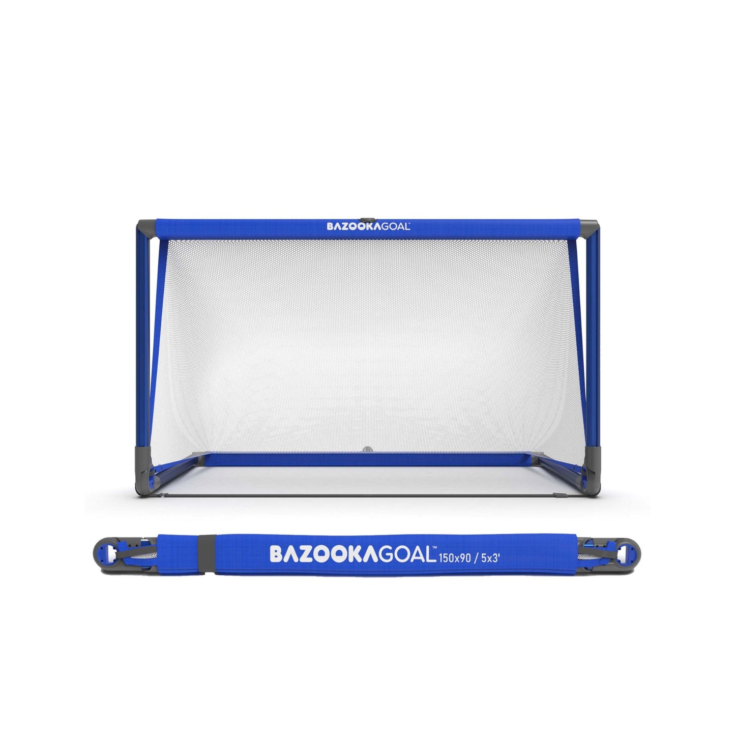 BazookaGoal pop-up football goals made of lightweight aluminium, set up for soccer practice or small-sided games.