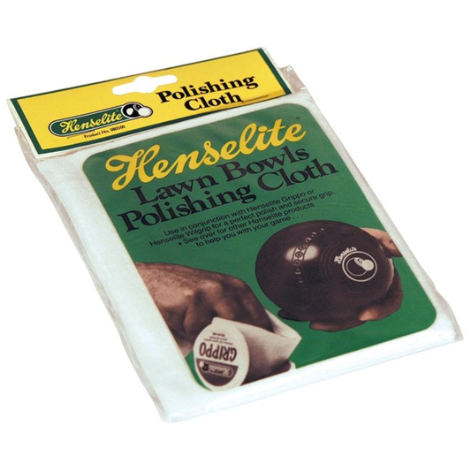 Henselite bowls polishing cloth for sporting goods, showing a soft, clean cloth used to polish and maintain bowls.