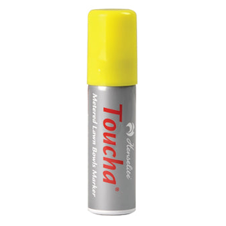 Henselite Touchachalk Lawn Bowls Marker Spray 10g, sporting goods product for marking bowls on the lawn.