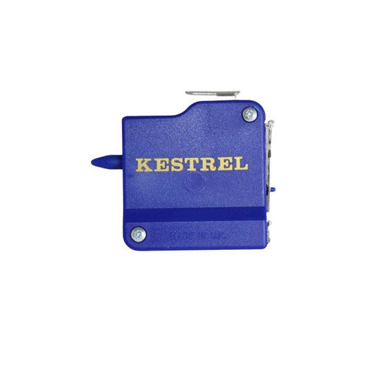 Henselite Kestrel 7-foot metal tape measure with built-in calipers for precise measuring in sporting goods applications.