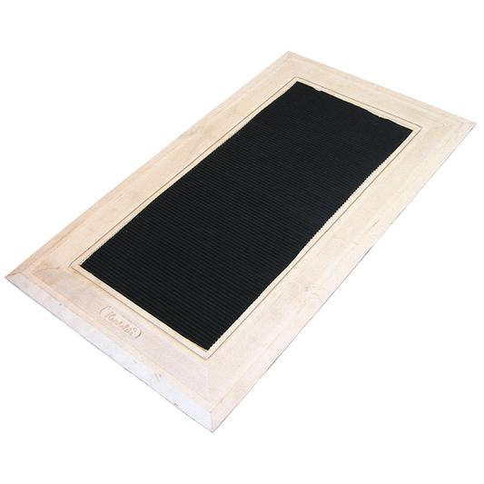 Henselite Flat Green Bowls Mat in black, 24 x 12 inches, sporting goods with a textured surface for lawn bowls play.