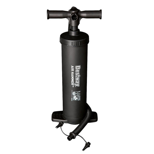 Bestway 14.5-inch air hammer inflation pump for sporting goods, featuring a compact design and easy-to-use nozzle.