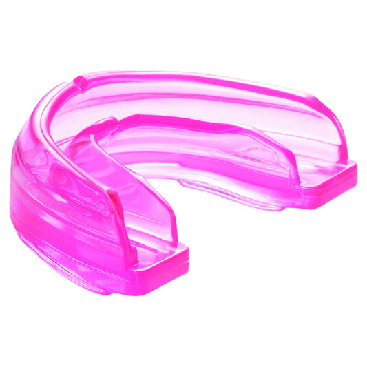 Shock Doctor Ortho Mouthguard for braces worn by adults, designed for sports protection and dental safety.