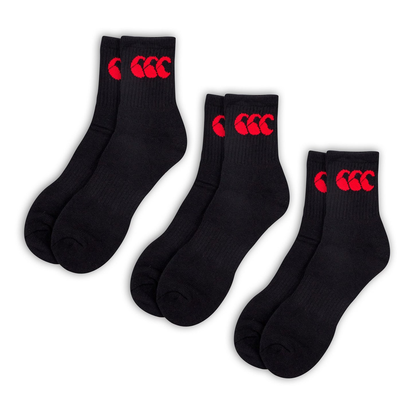 Canterbury 3 Pack Crew Sock